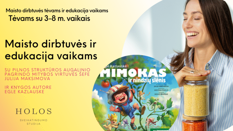 Tėvų ir vaikų (3-8m.)renginys. Maisto dirbtuvės ir knygos pristatymas